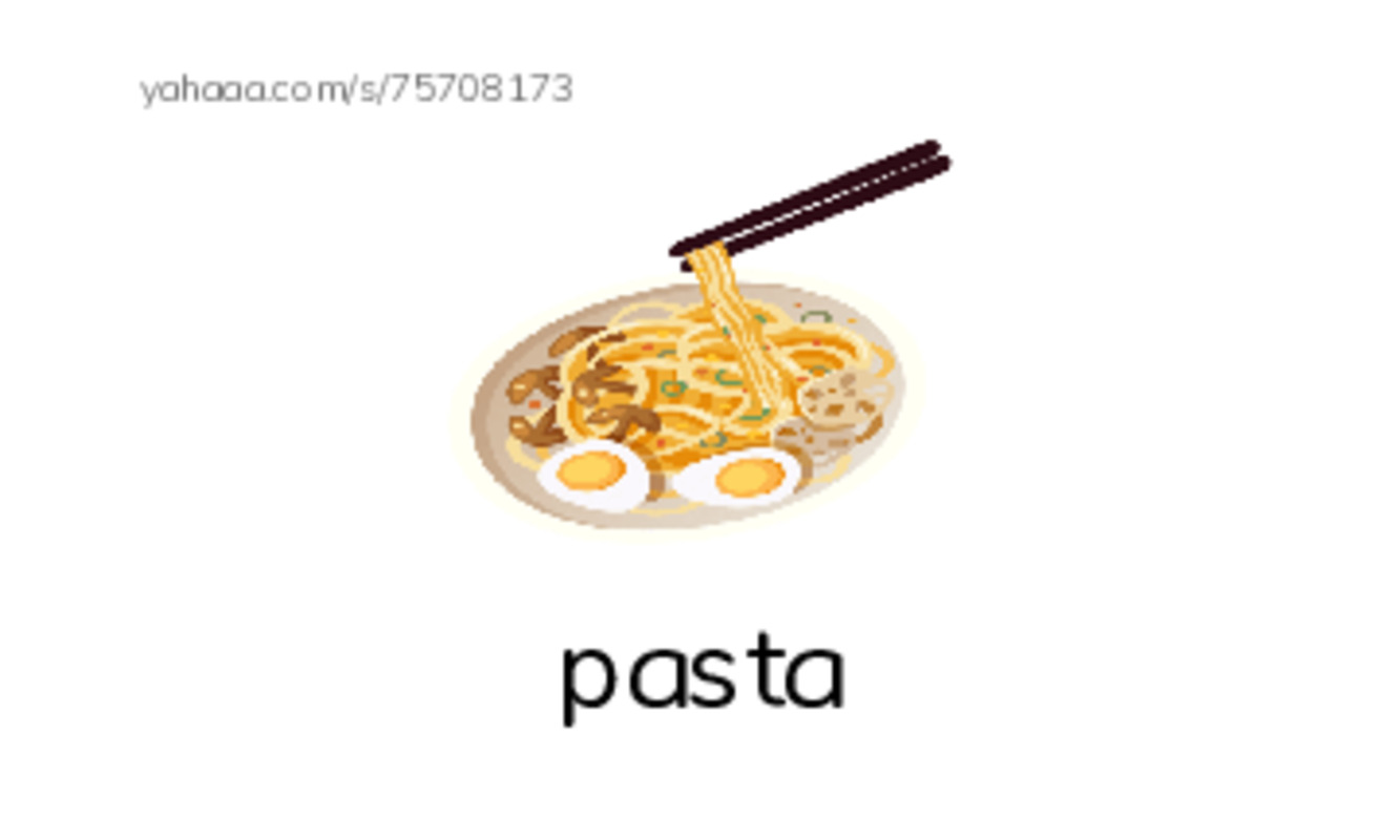 RAZ Vocabulary AAA: Pasta PDF index cards with images