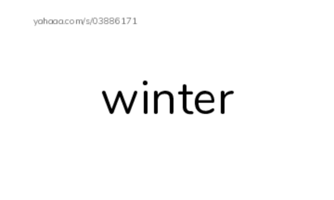 RAZ Vocabulary AAA: Winter PDF index cards word only