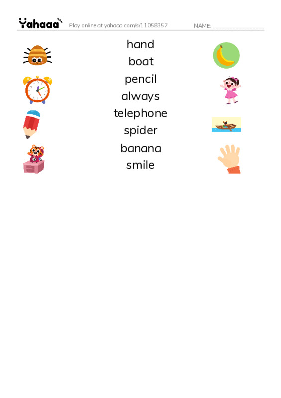RAZ Vocabulary B: Bananas Sometimes PDF three columns match words