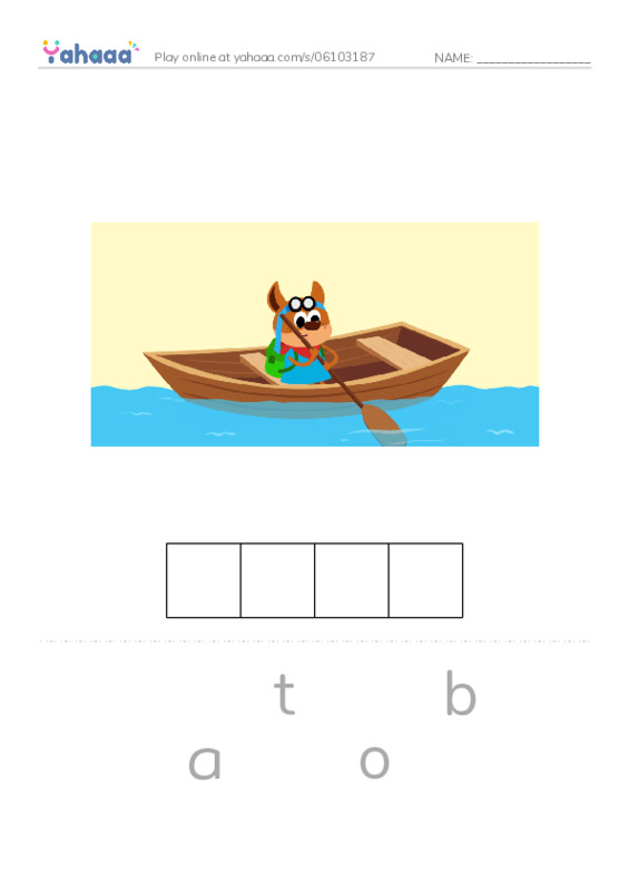 RAZ Vocabulary B: Go Animals Go PDF word puzzles worksheet