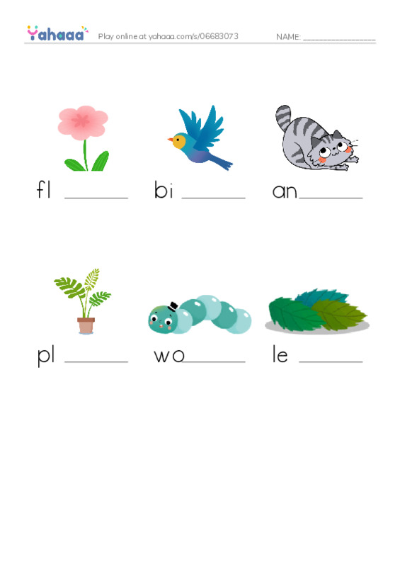 RAZ Vocabulary B: It Is Spring PDF worksheet to fill in words gaps