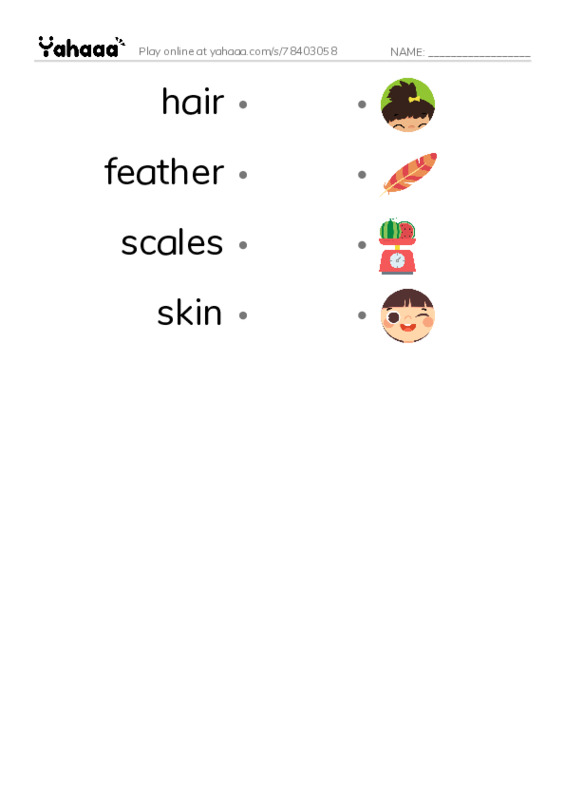 RAZ Vocabulary B: My School Bus PDF link match words worksheet