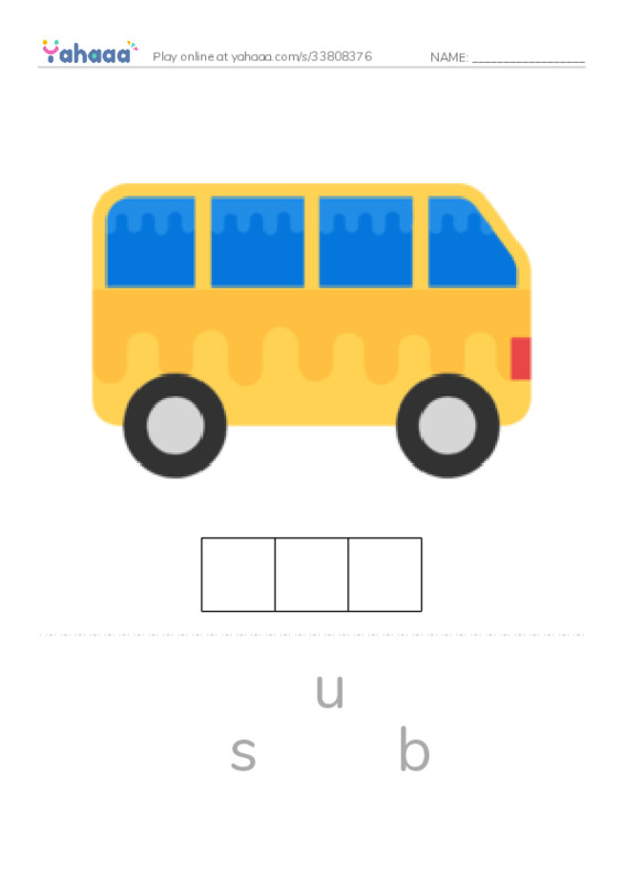 RAZ Vocabulary B: Taking the Bus PDF word puzzles worksheet