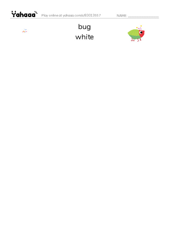 RAZ Vocabulary B: What Has These Spots PDF three columns match words