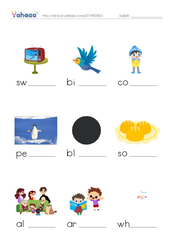 RAZ Vocabulary C: All About Penguins PDF worksheet to fill in words gaps