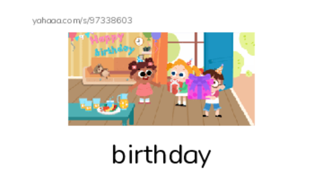 RAZ Vocabulary C: Birthday Party PDF index cards with images