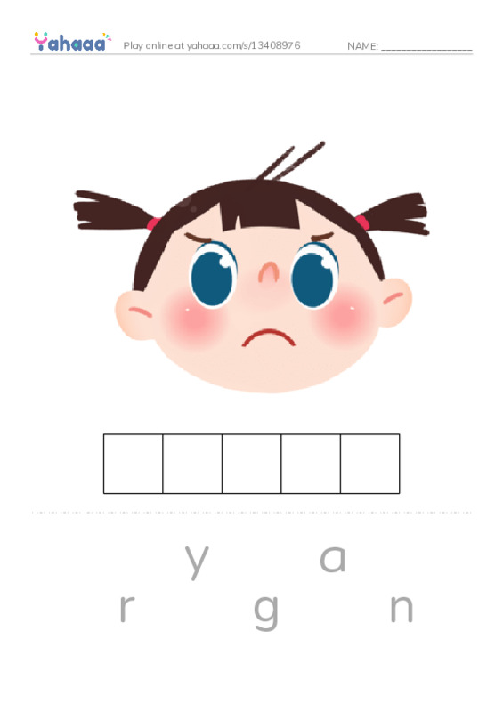 RAZ Vocabulary C: Feelings PDF word puzzles worksheet