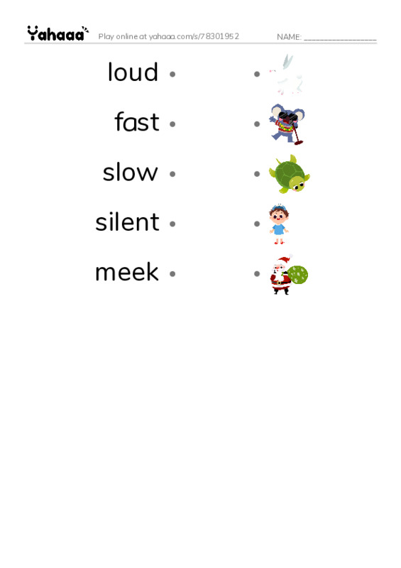 RAZ Vocabulary C: I Can Be PDF link match words worksheet