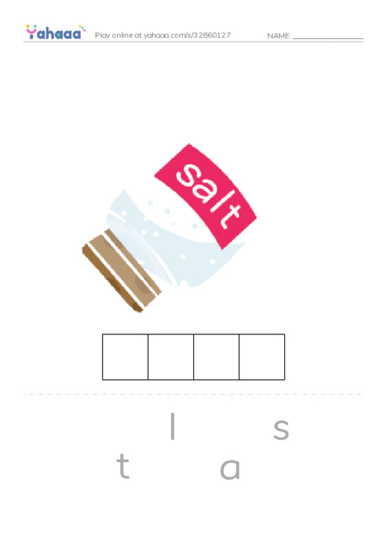 RAZ Vocabulary C: Making Salsa PDF word puzzles worksheet