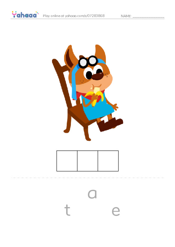 RAZ Vocabulary C: Mash the Potatoes PDF word puzzles worksheet