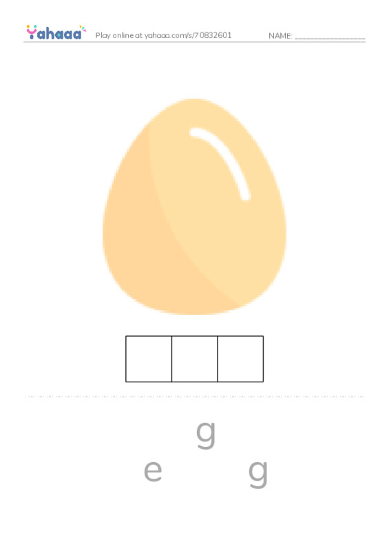 RAZ Vocabulary C: The Easter Egg Hunt PDF word puzzles worksheet