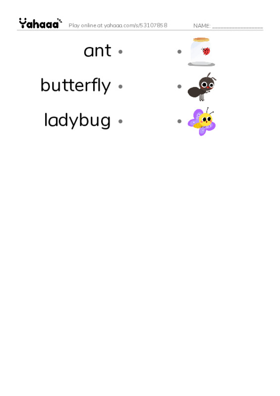 RAZ Vocabulary C: We Count PDF link match words worksheet