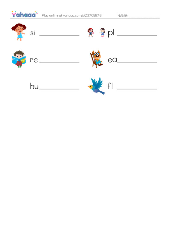 RAZ Vocabulary C: Who Who Who PDF worksheet writing row