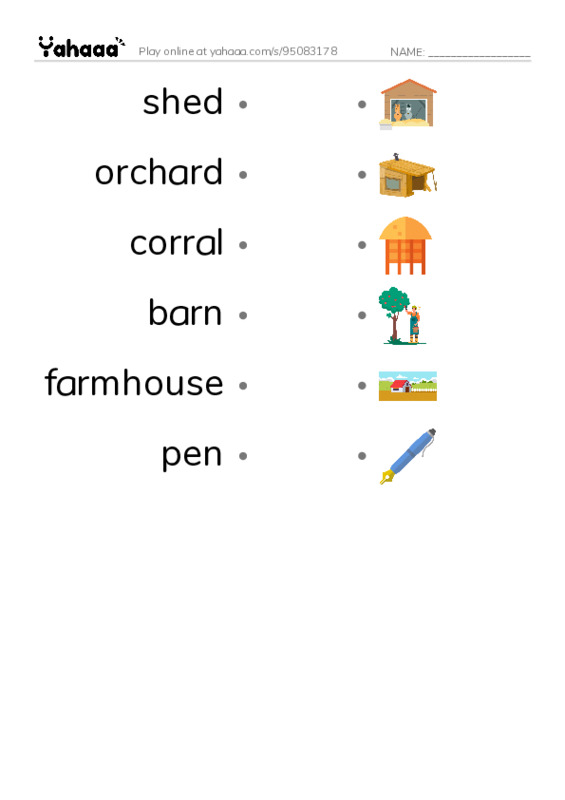 RAZ Vocabulary D: Country Places PDF link match words worksheet