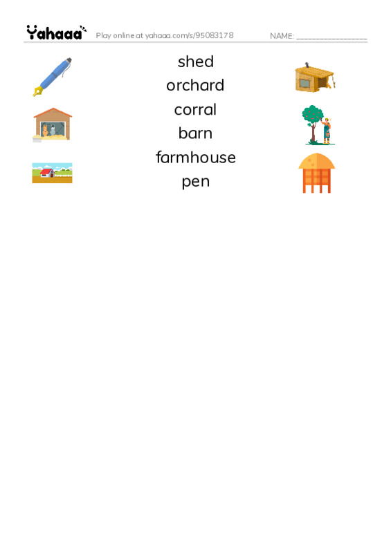 RAZ Vocabulary D: Country Places PDF three columns match words