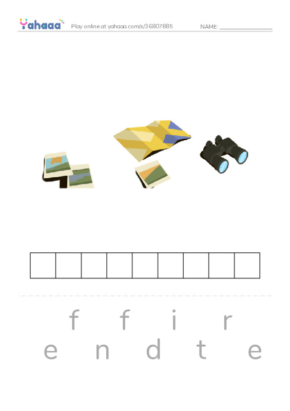 RAZ Vocabulary D: I Like My Hair PDF word puzzles worksheet