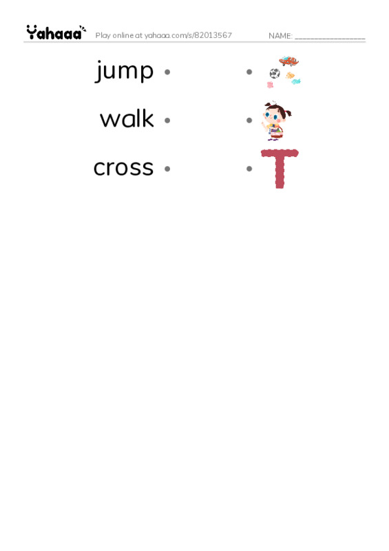 RAZ Vocabulary D: Lily the Cat PDF link match words worksheet