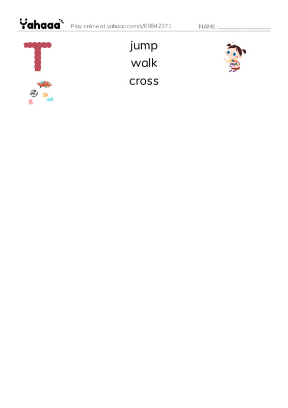 RAZ Vocabulary D: Lily the Cat PDF three columns match words