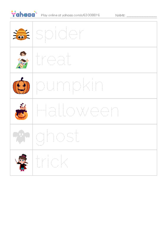 RAZ Vocabulary D: Marias Halloween PDF one column image words