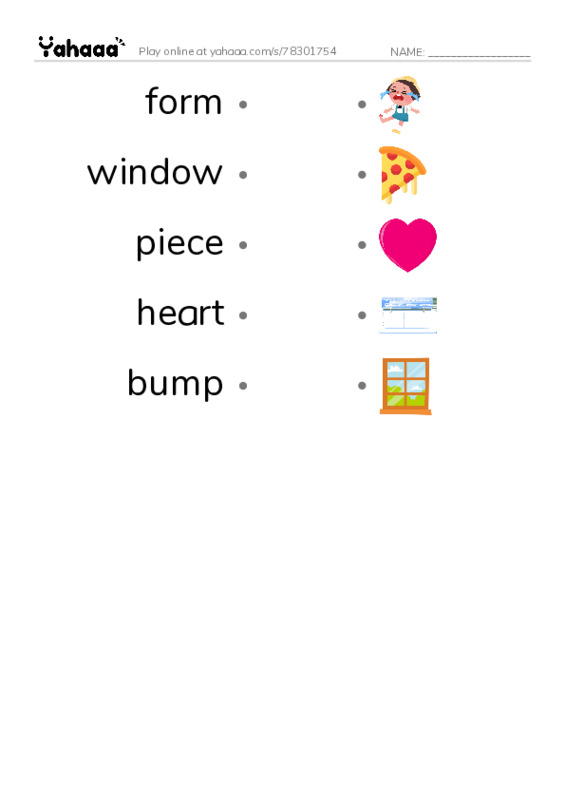 RAZ Vocabulary D: What Do You See PDF link match words worksheet