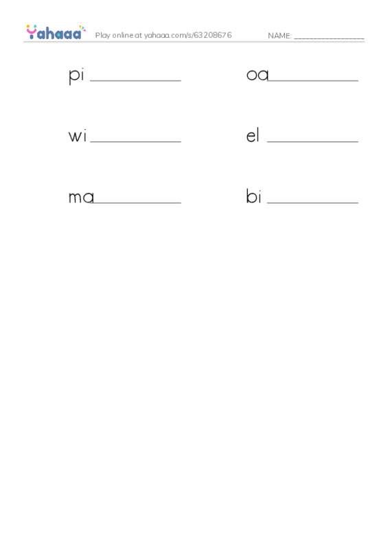 RAZ Vocabulary E: Make a Tree Friend PDF worksheet writing row