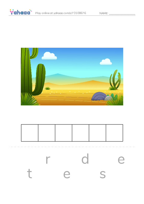 RAZ Vocabulary E: Places Plants and Animals Live PDF word puzzles worksheet