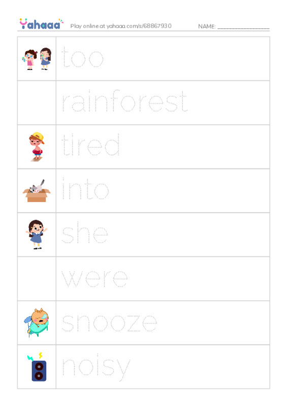 RAZ Vocabulary E: Sloth Wants to Snooze PDF one column image words