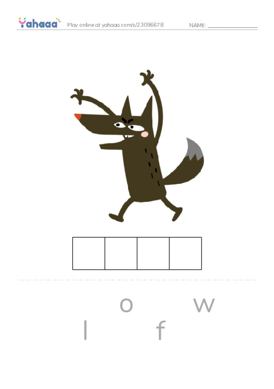 RAZ Vocabulary E: The Boy Who Cried Wolf PDF word puzzles worksheet