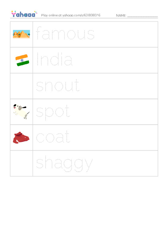 RAZ Vocabulary F: Are You From India PDF one column image words