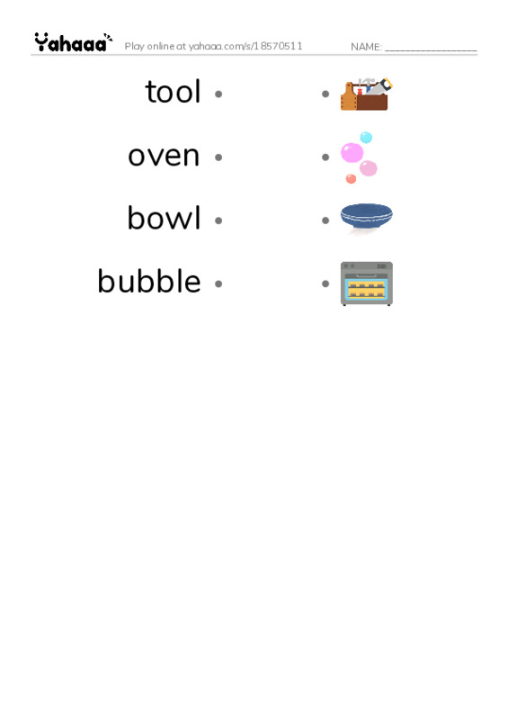 RAZ Vocabulary F: Glassblowing PDF link match words worksheet