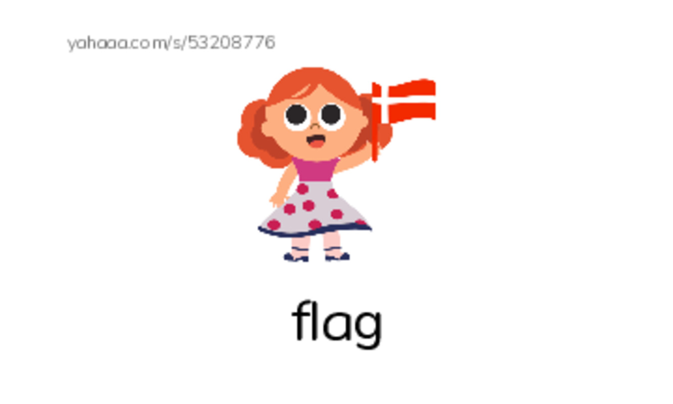 RAZ Vocabulary F: Our Class Flag PDF index cards with images