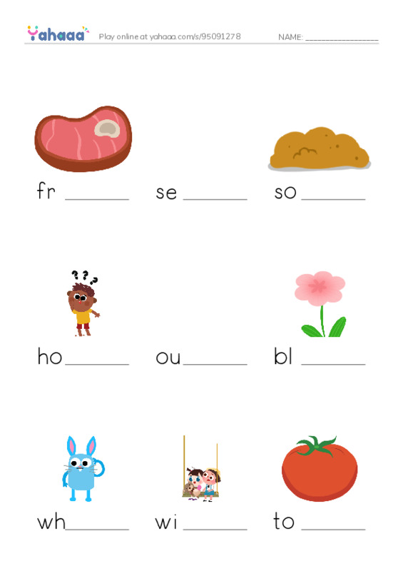 RAZ Vocabulary G: Grow Tomatoes in Six Steps PDF worksheet to fill in words gaps