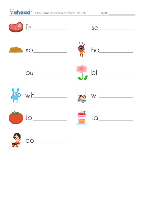 RAZ Vocabulary G: Grow Tomatoes in Six Steps PDF worksheet writing row