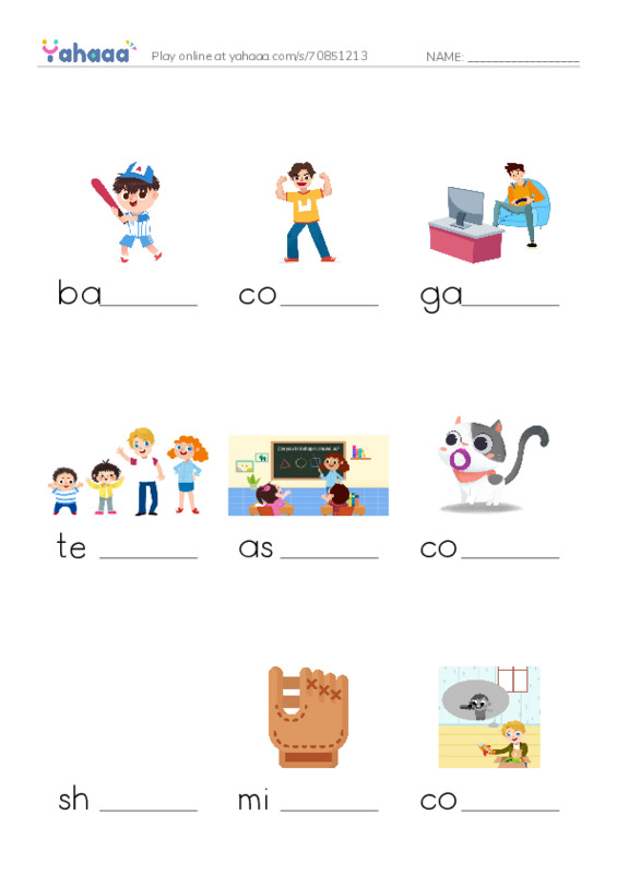RAZ Vocabulary G: Maria Joins the Team PDF worksheet to fill in words gaps
