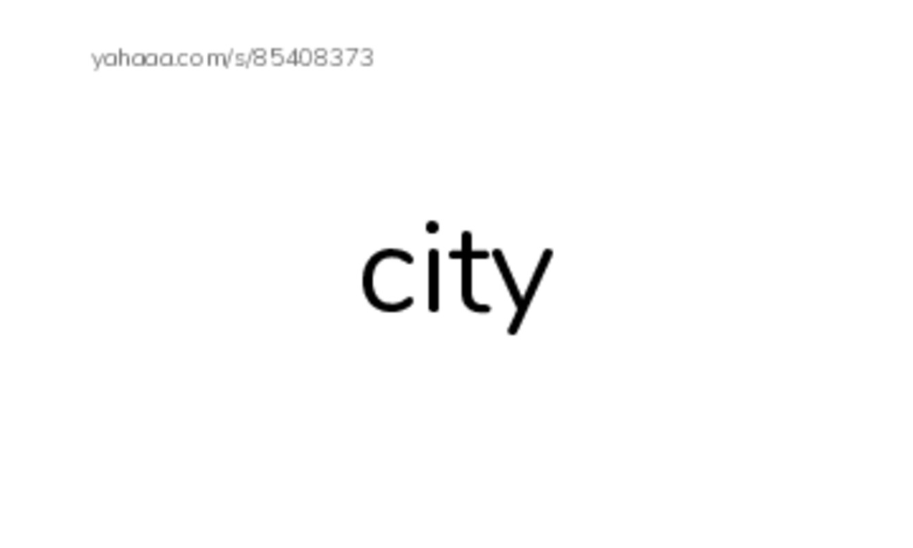 RAZ Vocabulary H: I Live in the City PDF index cards word only