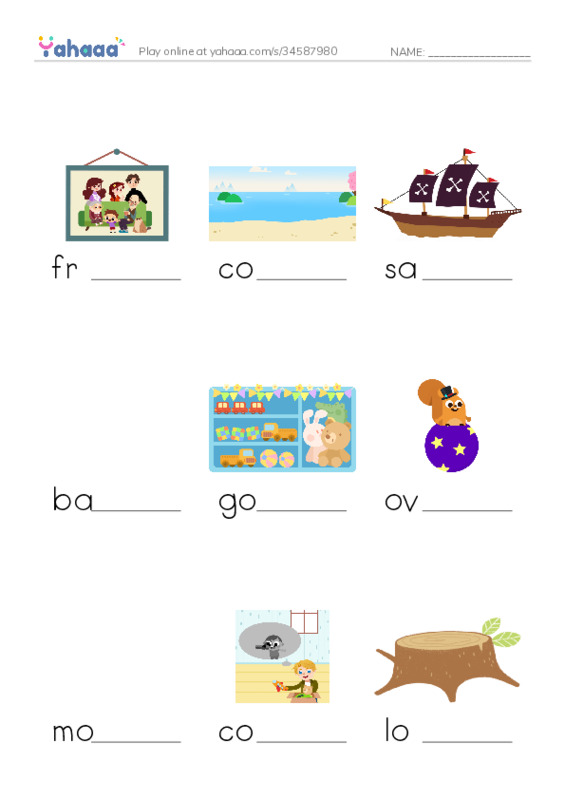 RAZ Vocabulary H: Ships and Boats PDF worksheet to fill in words gaps