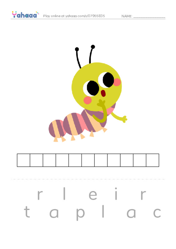 RAZ Vocabulary H: The Butterfly Life Cycle PDF word puzzles worksheet