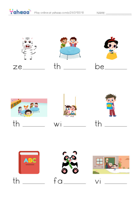 RAZ Vocabulary I: A Visit to the Zoo2 PDF worksheet to fill in words gaps