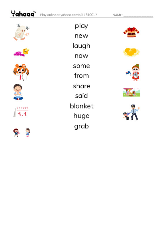 RAZ Vocabulary I: Arthurs Bad News Day1 PDF three columns match words
