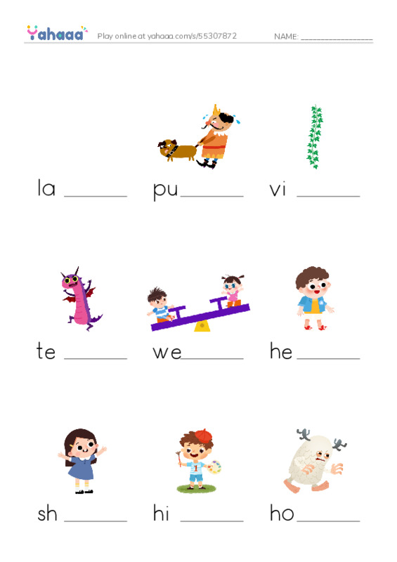 RAZ Vocabulary I: Hippos Toothache PDF worksheet to fill in words gaps