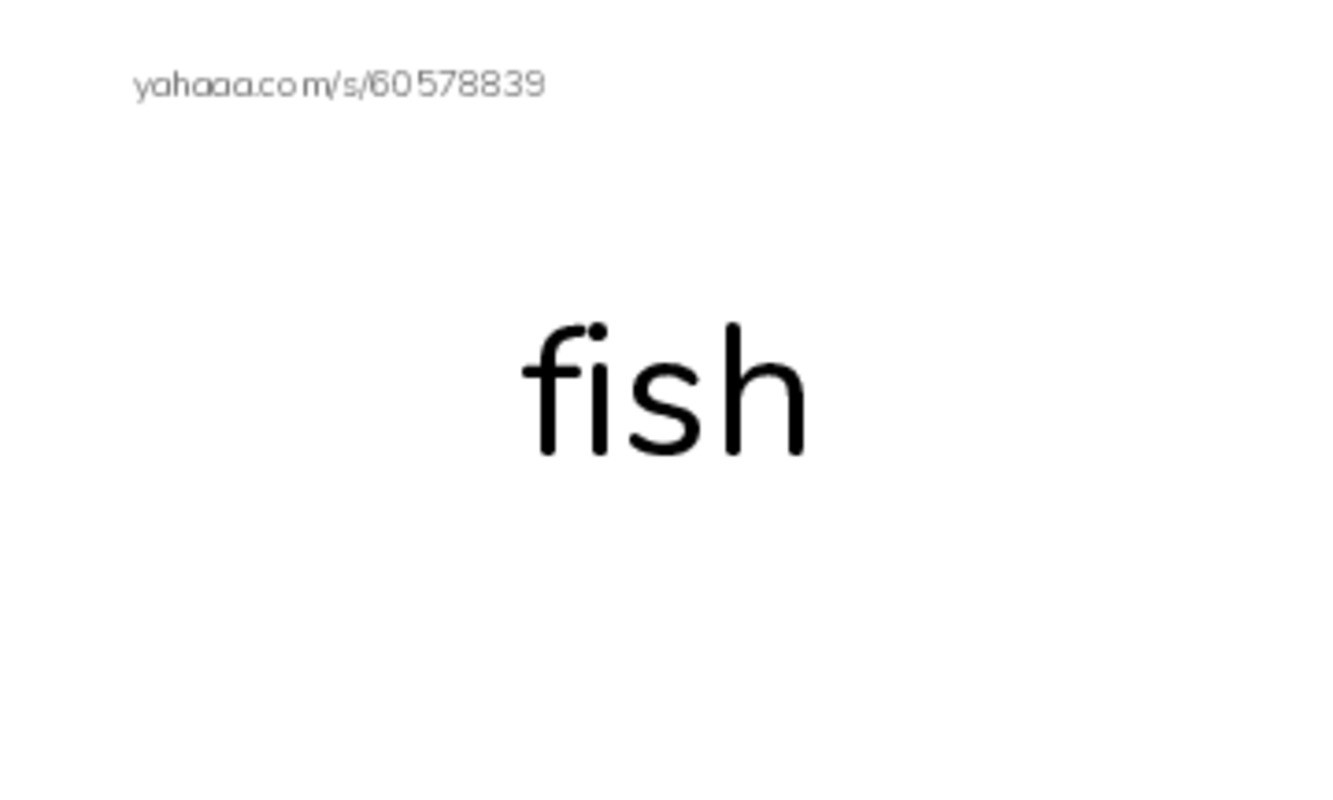RAZ Vocabulary I: Is That a Fish PDF index cards word only