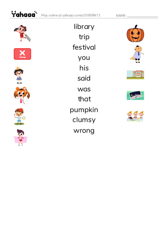RAZ Vocabulary I: Mikes Good Bad Day PDF three columns match words
