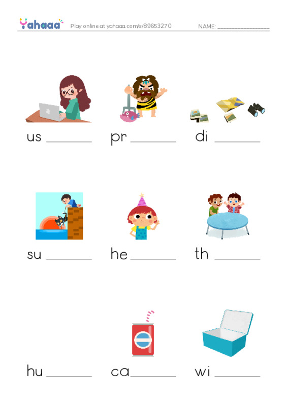 RAZ Vocabulary I: Owls Overhead PDF worksheet to fill in words gaps