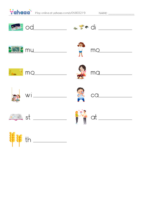RAZ Vocabulary I: Roadside Oddities PDF worksheet writing row