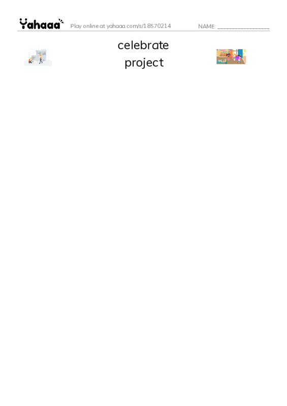 RAZ Vocabulary I: The 100th Day Project PDF three columns match words