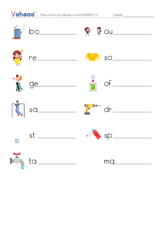 RAZ Vocabulary I: We Make Maple Syrup PDF worksheet writing row