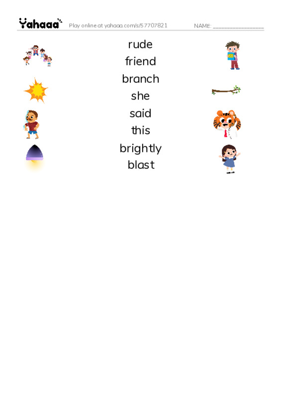 RAZ Vocabulary J: Can You Say Pterodactyl1 PDF three columns match words