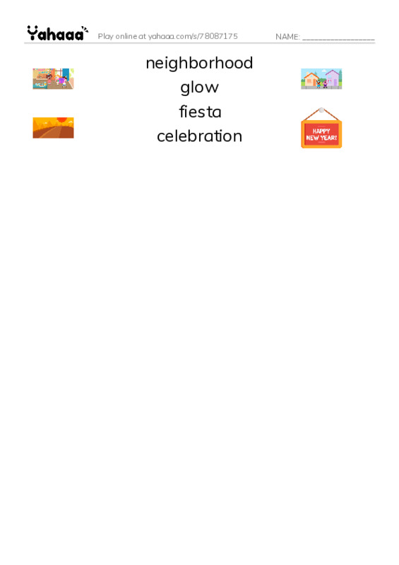 RAZ Vocabulary J: Feliz Navidad Carlos PDF three columns match words