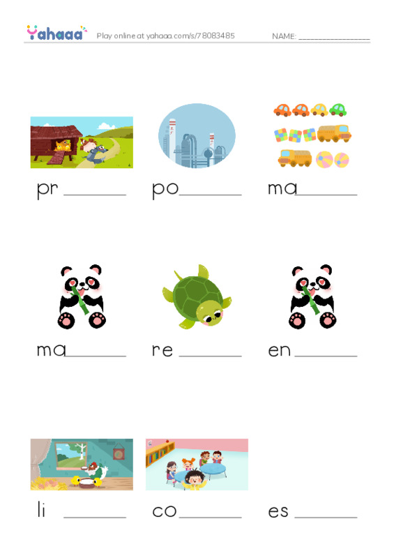 RAZ Vocabulary J: Ocean Animals PDF worksheet to fill in words gaps