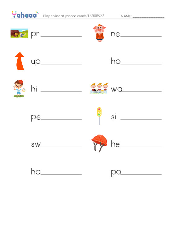 RAZ Vocabulary J: Safe Biking with Dad PDF worksheet writing row